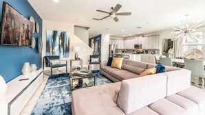 Living room - Luxury Villa With Private Pool on Encore Resort at Reunion, Orlando Villa 4511 (Kissimmee)