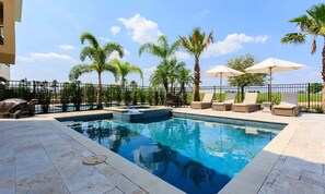 Outdoor pool - Perfect 5 Bedroom Villa on Reunion Resort and Spa, Orlando Villa 4590 (Kissimmee)