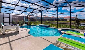 Outdoor pool - Perfect 10 Bedroom Villa on Solterra Resort, Orlando Villa 4540 (Davenport)
