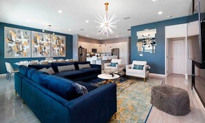 Flat-screen TV, foosball