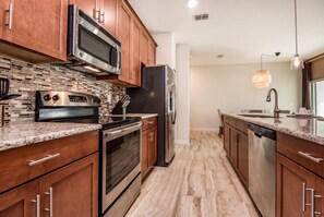 Microwave, oven, stovetop, dishwasher