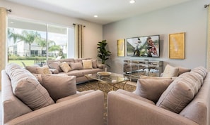 TV, foosball - Rent This Luxury 5 Star Villa on Encore Resort at Reunion, Orlando Villa 4412 (Kissimmee)
