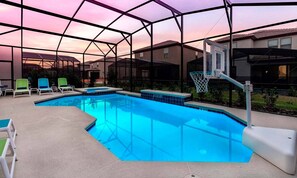 Outdoor pool - Rent Your Own Orlando Villa With Large Private Pool on Solterra Resort, Orlando Villa 4730 (Davenport)