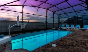 Outdoor pool - Rent the Perfect 8 Bedroom Villa on Solara Resort, Orlando Villa 4723 (Kissimmee)