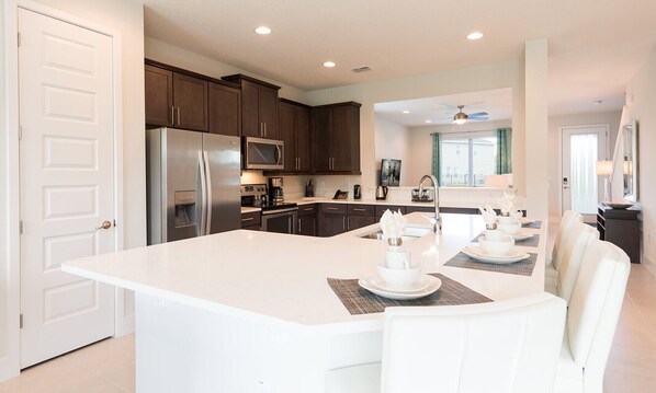 Microwave, oven, stovetop, dishwasher