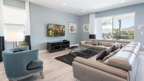 Living room - Ultimate 5 Star Villa With Private Pool on Encore Resort at Reunion, Orlando Villa 4375 (Kissimmee)