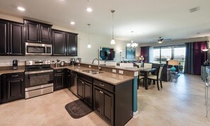 Microwave, oven, stovetop, dishwasher