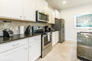 Microwave, oven, stovetop, dishwasher