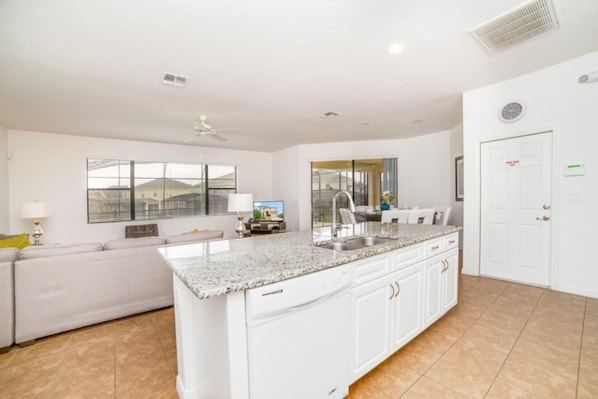 Microwave, oven, stovetop, dishwasher