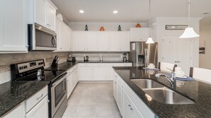 Microwave, oven, stovetop, dishwasher