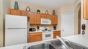 Microwave, oven, stovetop, dishwasher