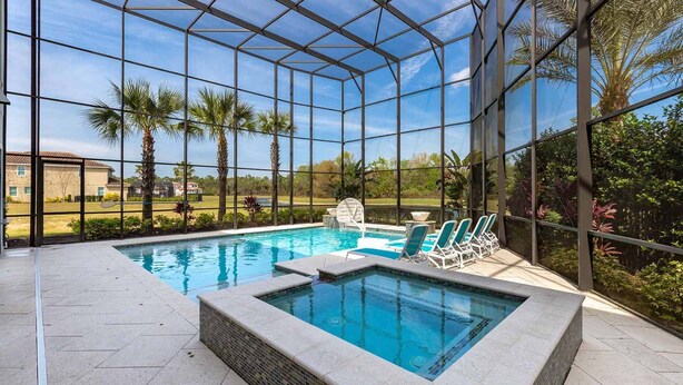 Pool - Perfect 10 Bedroom Villa on Reunion Resort and Spa, Orlando Mansion 4749 (Kissimmee)