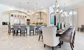 Dining - Perfect 8 Bedroom Villa on Reunion Resort and Spa, Orlando Mansion 4616 (Kissimmee)
