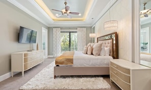 8 bedrooms, laptop workspace, iron/ironing board, bed sheets