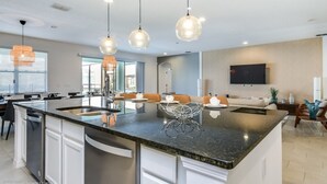 Microwave, oven, stovetop, dishwasher - Rent a Luxury Mansion on Solterra Resort, Minutes From Disney, Orlando Mansion 2777 (Davenport)