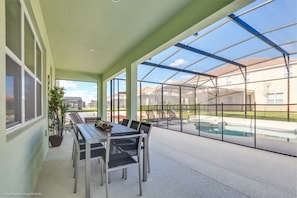 Outdoor pool, a heated pool - Rent a Luxury Mansion on Solterra Resort, Minutes From Disney, Orlando Mansion 2777 (Davenport)