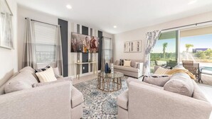 Living area - Rent Your Own Orlando Villa With Large Private Pool on Encore Resort at Reunion, Orlando Villa 4492 (Kissimmee)