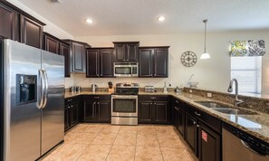 Microwave, oven, stovetop, dishwasher