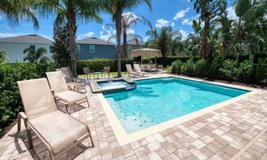 Outdoor pool - Rent Your Own Orlando Villa With Large Private Pool on Encore Resort at Reunion, Orlando Villa 4710 (Kissimmee)