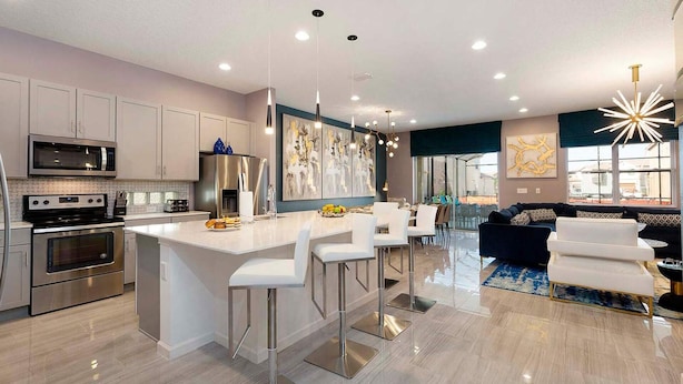 Microwave, oven, stovetop, dishwasher - Rent the Perfect 10 Bedroom Villa on Solterra Resort, Orlando Villa 4731 (Davenport)