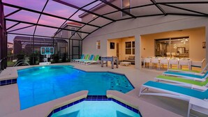 Outdoor pool - Rent the Perfect 10 Bedroom Villa on Solterra Resort, Orlando Villa 4731 (Davenport)