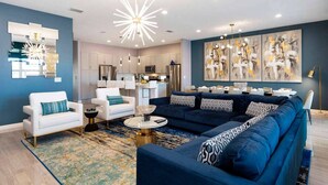 Living room - Rent the Perfect 10 Bedroom Villa on Solterra Resort, Orlando Villa 4731 (Davenport)
