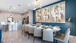 Microwave, oven, stovetop, dishwasher - Rent the Perfect 10 Bedroom Villa on Solterra Resort, Orlando Villa 4731 (Davenport)