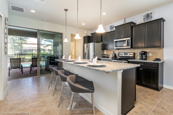 Microwave, oven, stovetop, dishwasher