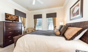 4 bedrooms, laptop workspace, iron/ironing board, bed sheets