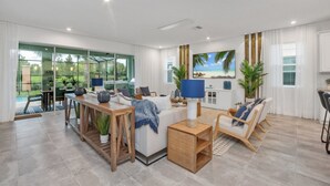 Living area - 5 Star Villa Close to Disney, Orlando Mansion 5059 (Kissimmee)