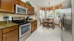 Microwave, oven, stovetop, dishwasher
