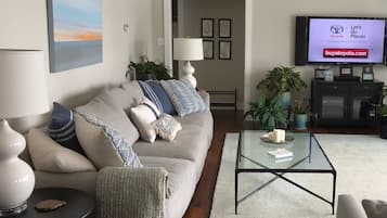 Smart TV, fireplace, offices, computer monitors