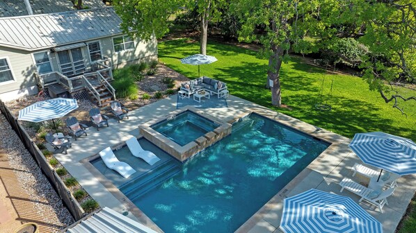 Pool - Luxury Escape | Heated Pool, Spa, Grill & Games! (Fredericksburg)