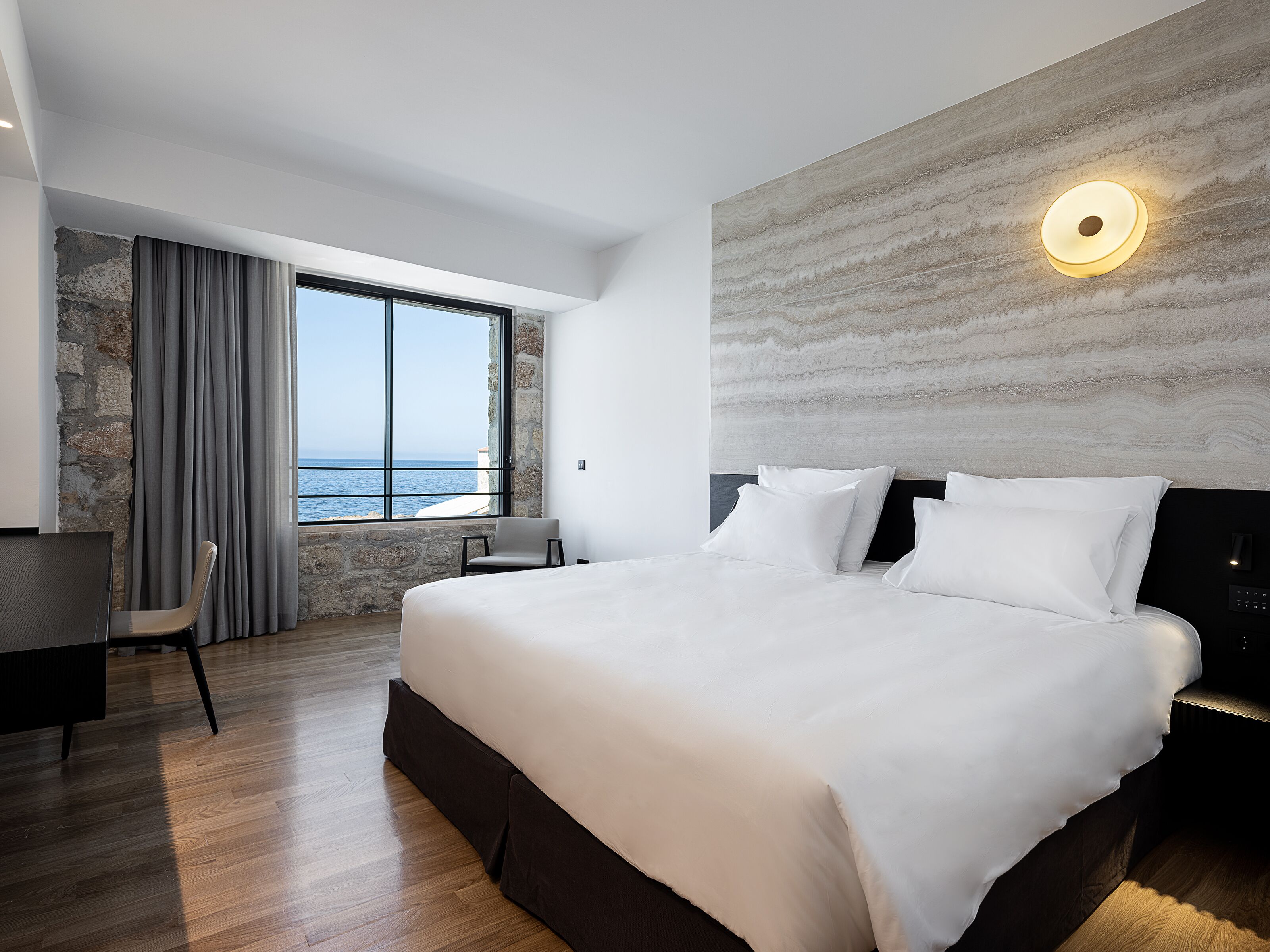 Junior Double or Twin Room, Sea View | Egyptian cotton sheets, premium bedding, down comforters, pillowtop beds