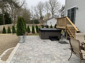 Terrace/patio - New Home, AC, Beach Passes, Hot Tub, EV Charger, Linens, & No Cleaning Fee! (South Kingstown)