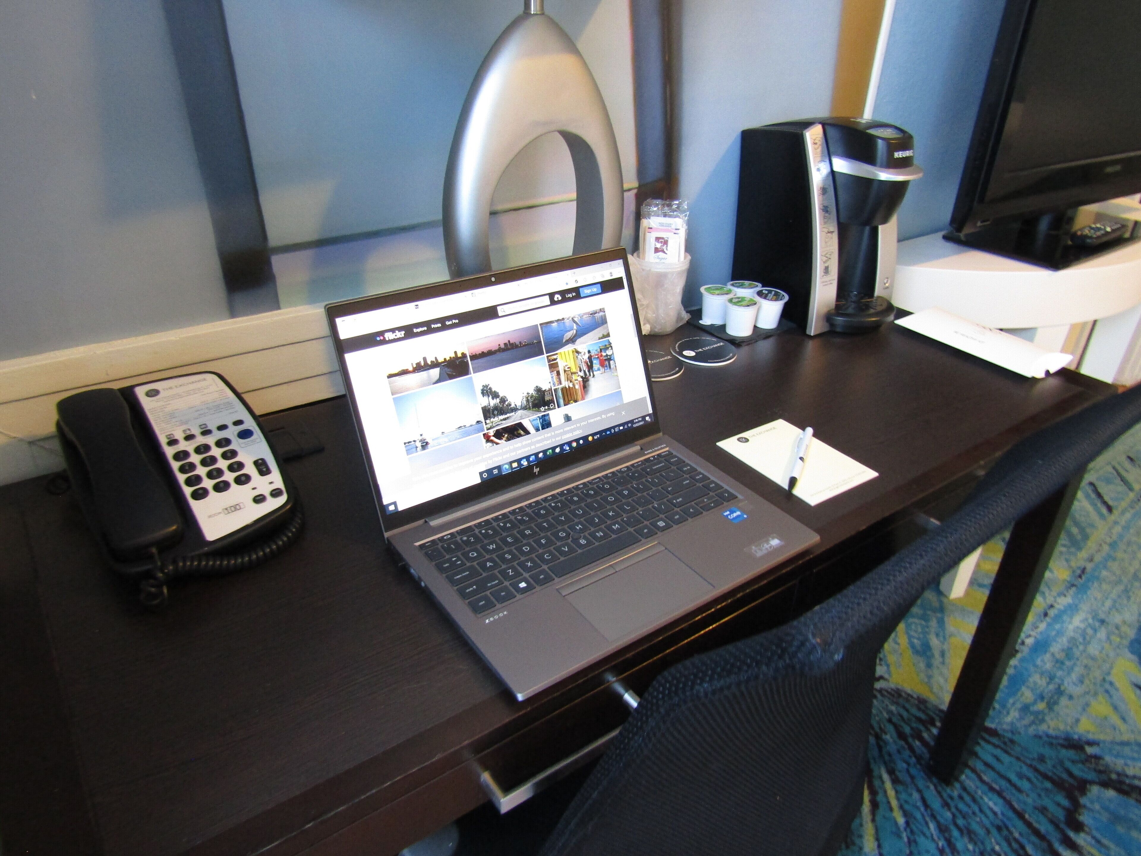 desk, blackout curtains, iron/ironing board, free wifi