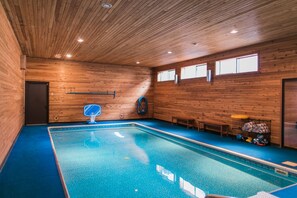 Indoor pool, a heated pool