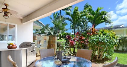 Princeville Beaches AC Lux Home 4BR 3.5Ba at Queen's Bath + Mountain Views
