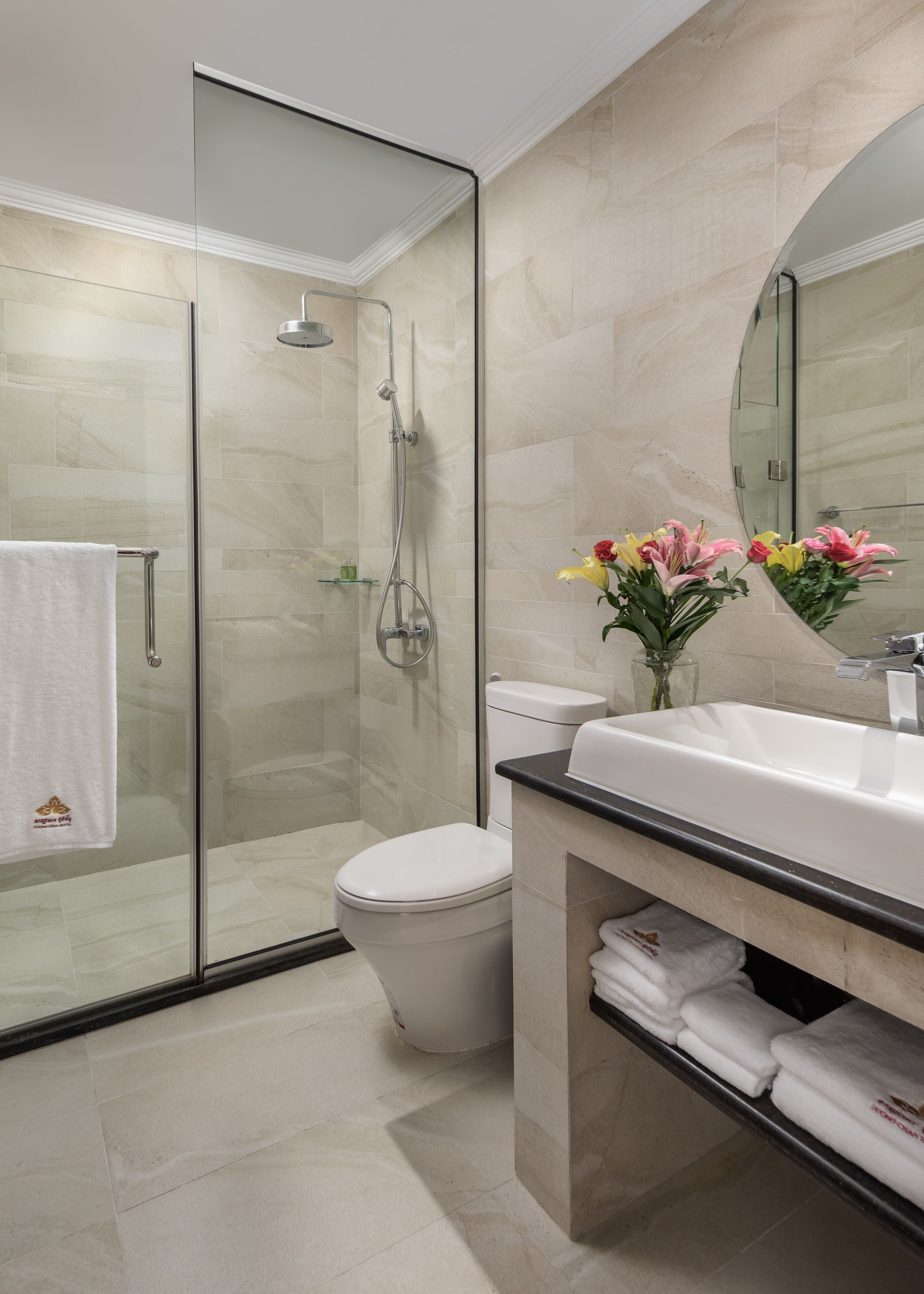 free toiletries, hair dryer, bathrobes, slippers