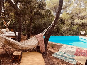 Outdoor pool - FINCA with PRIVATE SWIMMING POOL for 8/9 people in FORMENTERA near MIGJORN beach (Formentera)