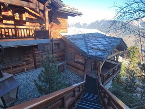 Step up to the balcony and take in the serene views of the surrounding landscape.