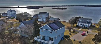 Waterfront Salt Pond House, water view and dock
