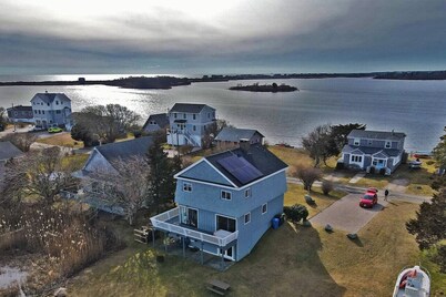 Waterfront Salt Pond House, water view and dock