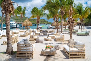 On the beach, scuba diving, snorkelling