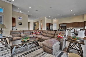 Älytelevisio, takka, kirjoja