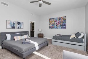 3 bedrooms, iron/ironing board, travel cot, WiFi