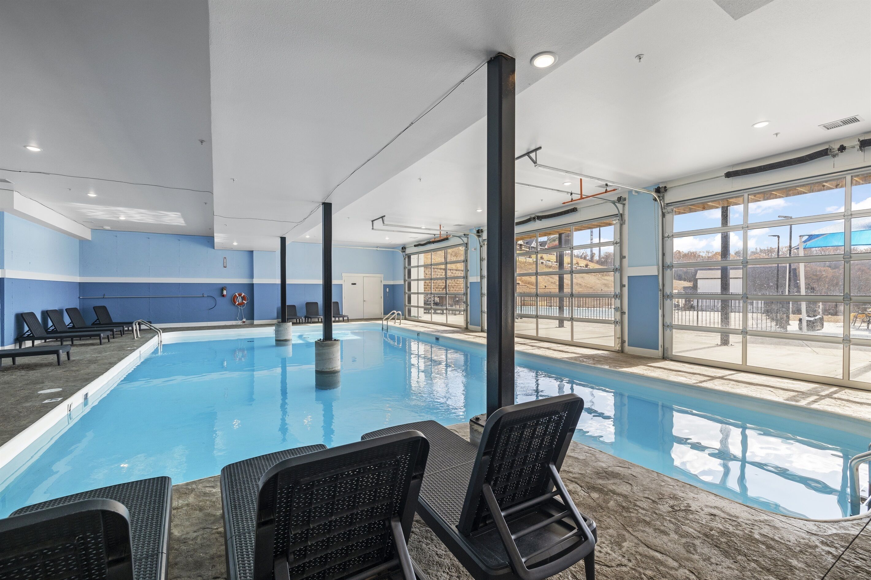 Indoor pool, a heated pool