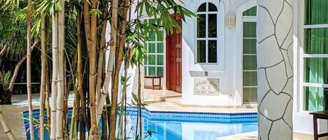 Alberca al aire libre y alberca climatizada