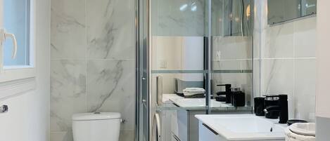 Shower, hair dryer