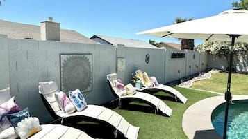 Piscine extérieure, piscine chauffée